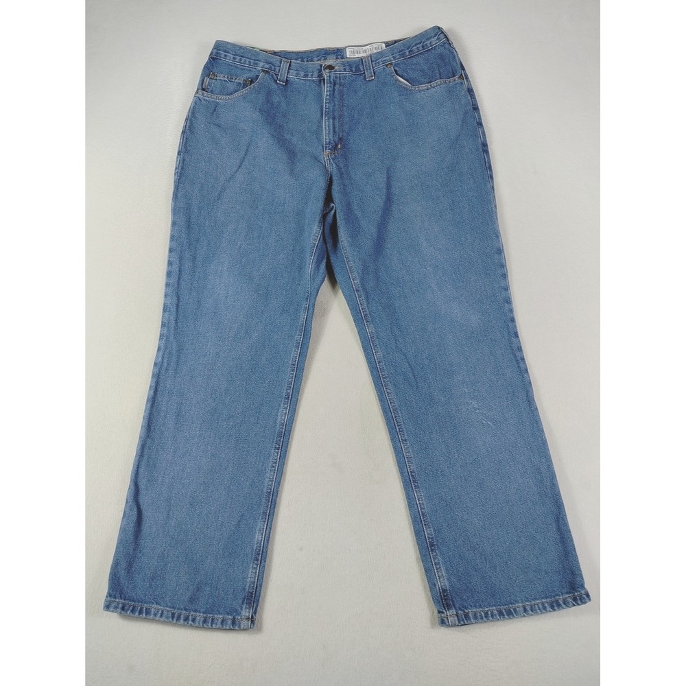 Carhartt Jeans Mens 40x30 Blue Relaxed Fit Straight Leg Denim Workwear 381-83
